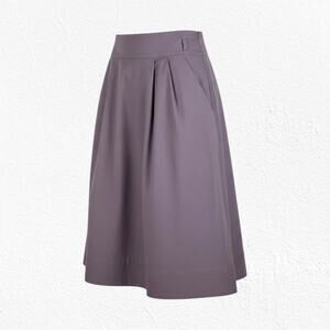 Y2K Hache Mauve Purple Italian High Waisted Classic A Line Midi Skirt Size 6
